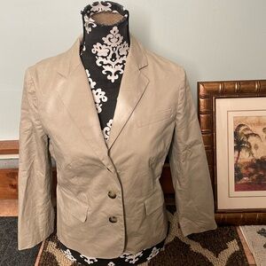 GAP Beige 3/4 Sleeve Blazer Jacket Size 6